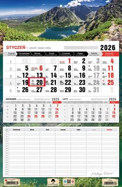 2026 KAL.trójdzielny jednodzielny z planem zajęć Tatry KTJ4 V2