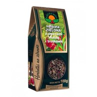 NATUR-VIT Herbata zielona z owocami maliny i truskawki 100g