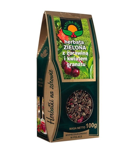 NATUR-VIT Herbata zielona z owocem żurawiny 100g