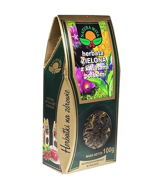 NATUR-VIT Herbata zielona z kwiatami polskimi 100g