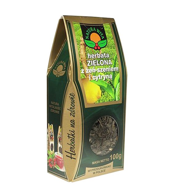NATUR-VIT Herbata zielona z żeńszeniem i cytryną 100g