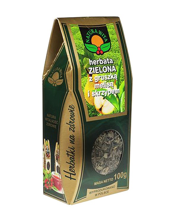 NATUR-VIT Herbata zielona z owocem gruszki 100g