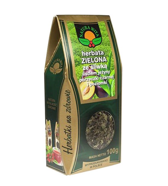 NATUR-VIT Herbata zielona z owocem śliwki 100g