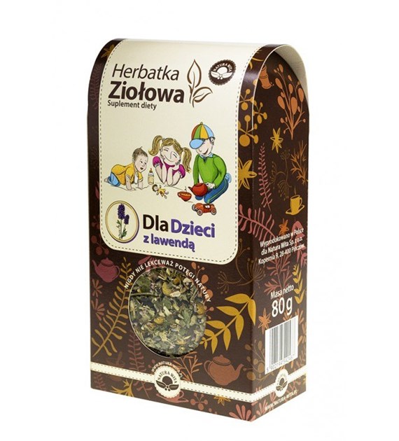 NATUR-VIT Herbatka ziołowa DLA DZIECI Z LAWENDĄ SUPLEMENT DIETY 80g