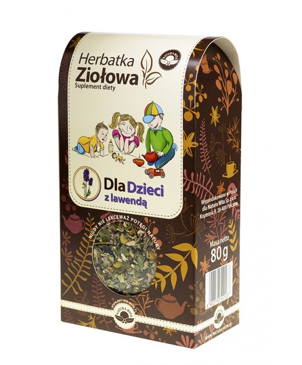 NATUR-VIT Herbatka ziołowa DLA DZIECI Z LAWENDĄ SUPLEMENT DIETY 80g