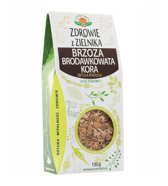 NATUR-VIT Brzoza brodawkowata kora SUPLEMENT DIETY 100g