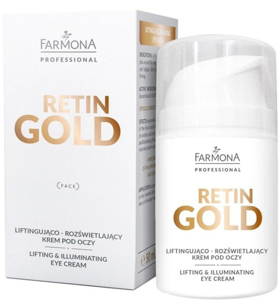 FARMONA PRO RETIN GOLD Liftingująco - rozświetlający krem pod oczy  50ml