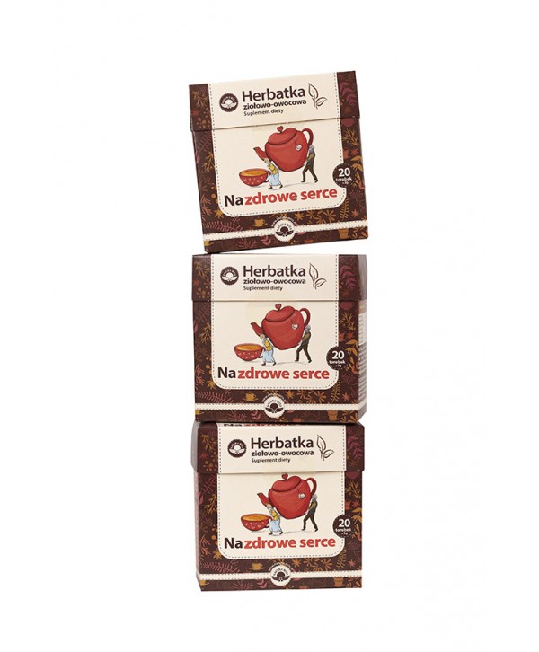 NATUR-VIT Herbatka owocowo-ziołowa ekspresowa NA ZDROWE SERCE SUPLEMENT DIETY 20*2g=40g