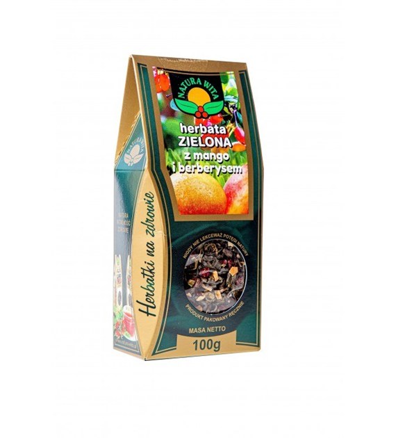 NATUR-VIT Herbata zielona z mango i berberysem 100g