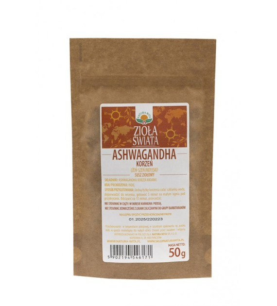 NATUR-VIT Ashwagandha (korzeń krojony) 50g