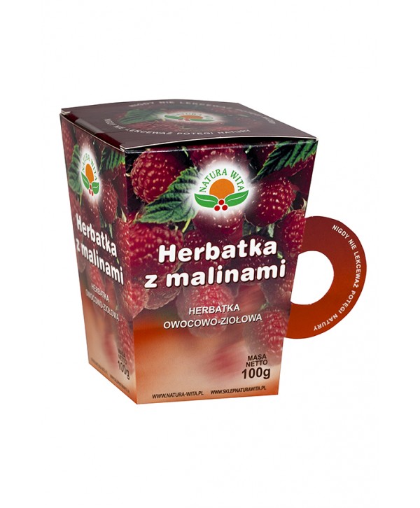 NATUR-VIT Herbatka z malinami (kubek) 100g
