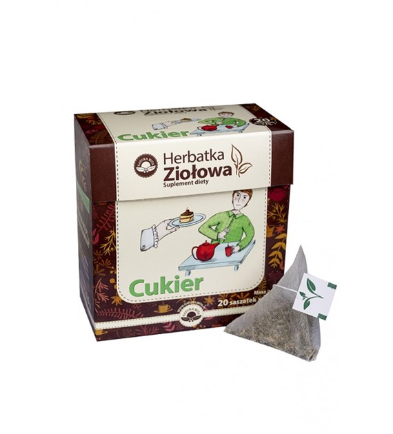 NATUR-VIT Herbatka ziołowo-owocowa ekspresowa CUKIER SUPLEMENT DIETY 20*2g=40g