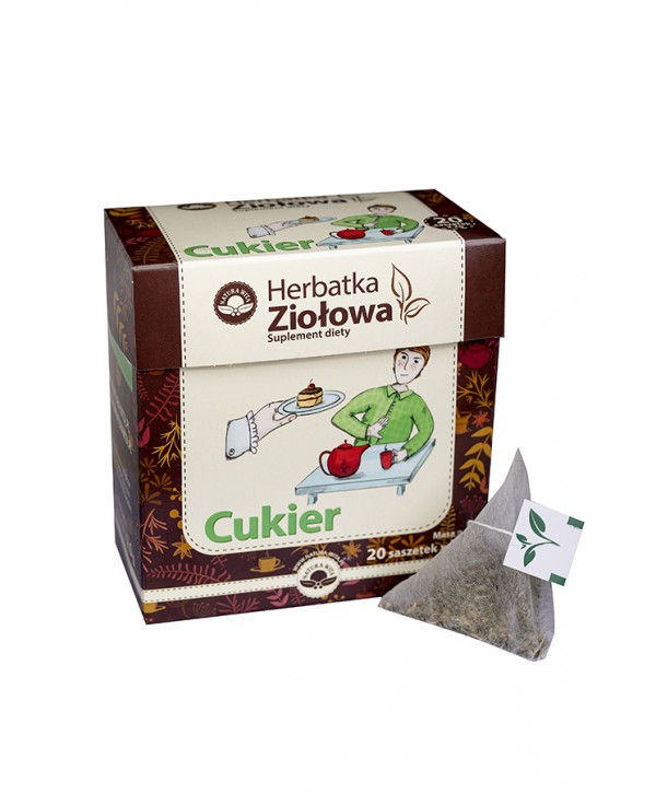 NATUR-VIT Herbatka ziołowo-owocowa ekspresowa CUKIER SUPLEMENT DIETY 20*2g=40g