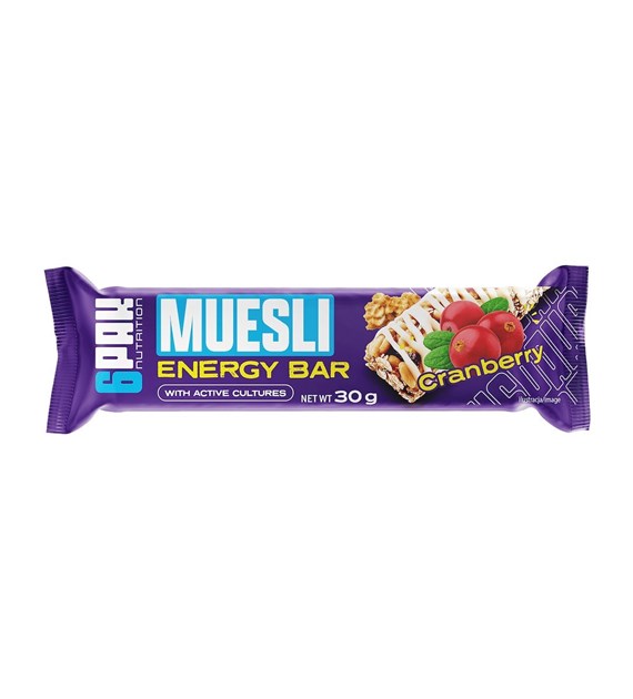 6PAK MUESLI ENERGY BAR 30g CRANBERRY