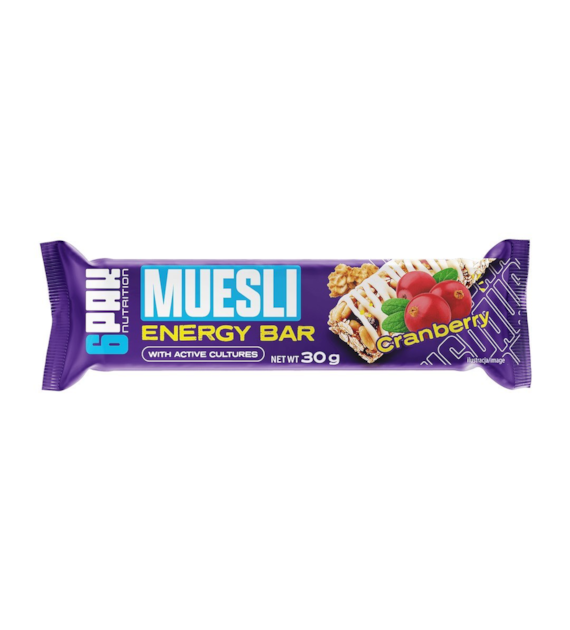 6PAK MUESLI ENERGY BAR 30g CRANBERRY
