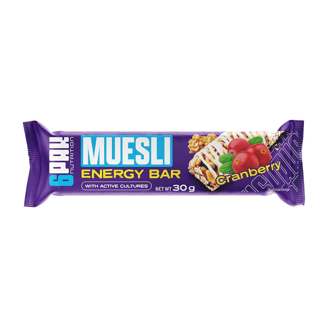 6PAK MUESLI ENERGY BAR 30g CRANBERRY
