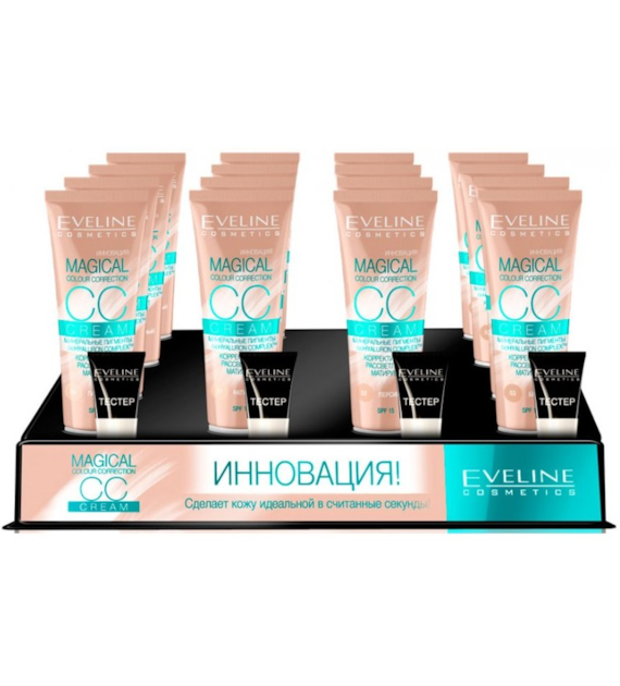 Eveline Cosmetics CC Cream Magical Colour Correction Pack 16 szt. + 4 testery