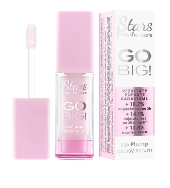 Stars from the stars GO BIG! błyszczyk serum powiększające usta 01 soft pink, 8 g