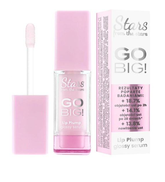 Stars from the stars GO BIG! błyszczyk serum powiększające usta 01 soft pink, 8 g