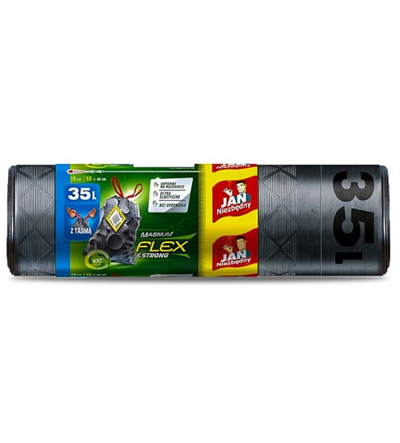 Jan Niezbędny Worki na śmieci z taśmą Magnum 35l 15 szt
