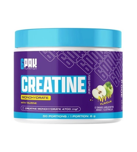 6PAK CREATINE MONOHYDRATE 300g APPLE