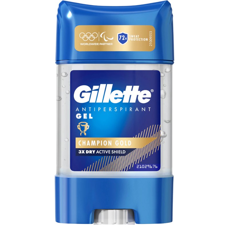 GILLETTE - dezodorant gel 70ml antyperspirant 48h - CHAMPION GOLD 70 ML