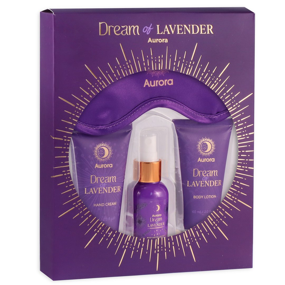 KOMPLET DREAM OF LAVENDER DO SNU PUDEŁKO 4-ELEMENTY