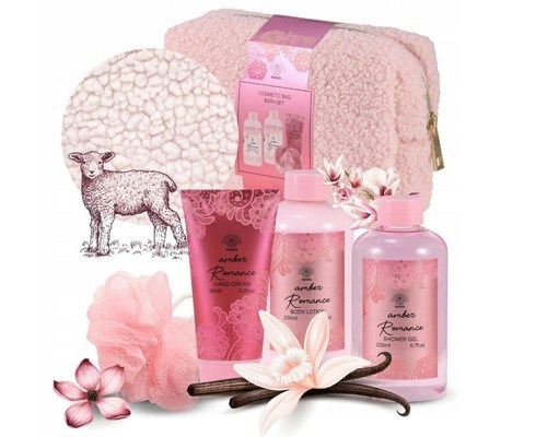KOMPLET AMBER ROMANCE KOSMETYCZKA 4-ELEMENTY