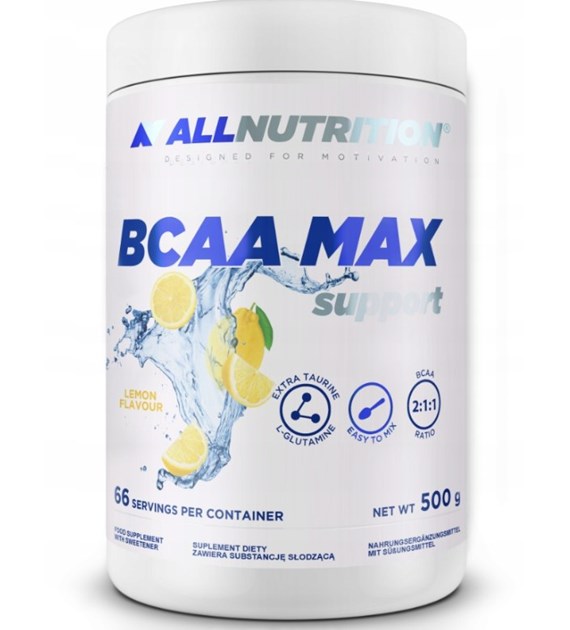 ALLNUTRITION BCAA MAX SUPPORT 500G AMINOKWASY REGENERACJA SMAK CYTRYNOWY