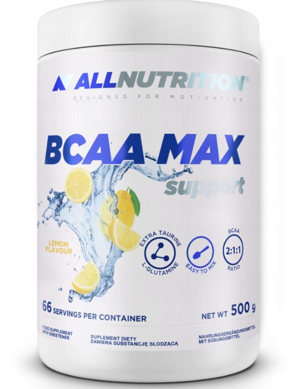 ALLNUTRITION BCAA MAX SUPPORT 500G AMINOKWASY REGENERACJA SMAK CYTRYNOWY