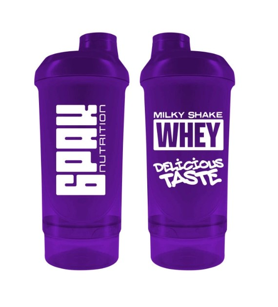 6PAK SHAKER MILKY SHAKE WHEY PURPLE 500+150ml