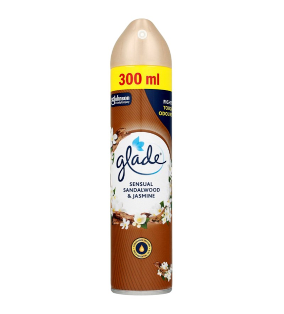 GLADE odświeżacz 300ml spray DRZEWO SANDALOWE I JASMIN  - import