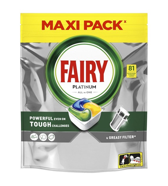 FAIRY TABLETKI DO ZMYWAREK PLATINUM ALL IN ONE 81 LEMON