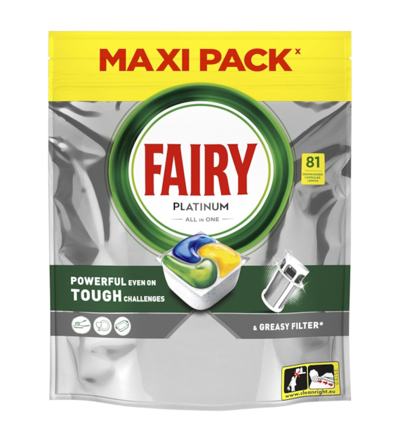 FAIRY TABLETKI DO ZMYWAREK PLATINUM ALL IN ONE 81 LEMON