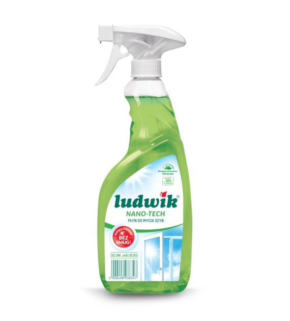 LUDWIK płyn do szyb Zielone Jabłko Nano-Tech 600 ml