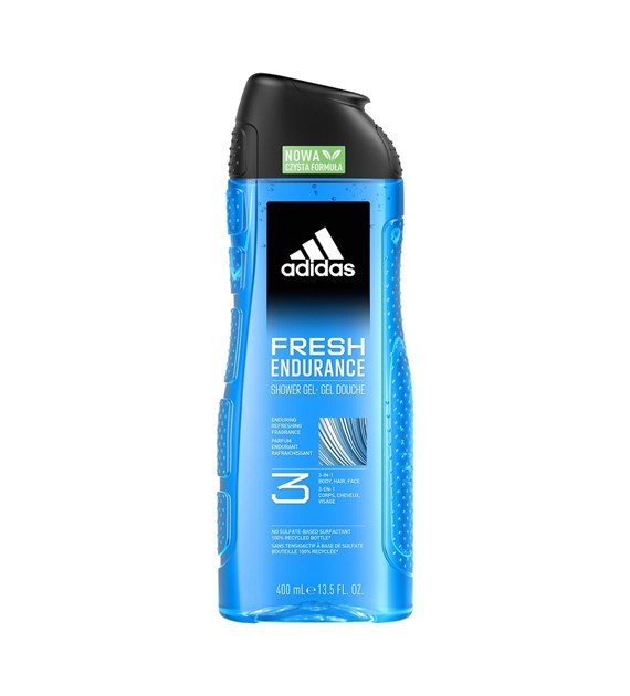 ADIDAS MEN ŻEL POD PRYSZNIC 400ML 3 IN 1 FRESH ENDURANCE ENDURING REFRESHING FRAGRANCE