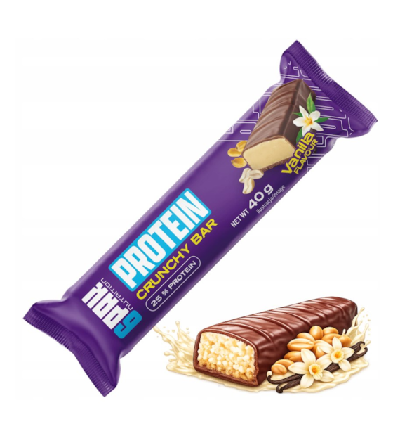 6PAK PROTEIN CRUNCHY BAR 40g VANILLA