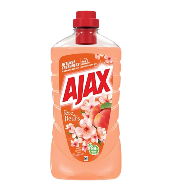 AJAX PŁYN DO MYCIA UNIWERSALNY 1 L FLORAL FIESTA KWIAT BRZOSKWINI/PEACH BLOSSOM