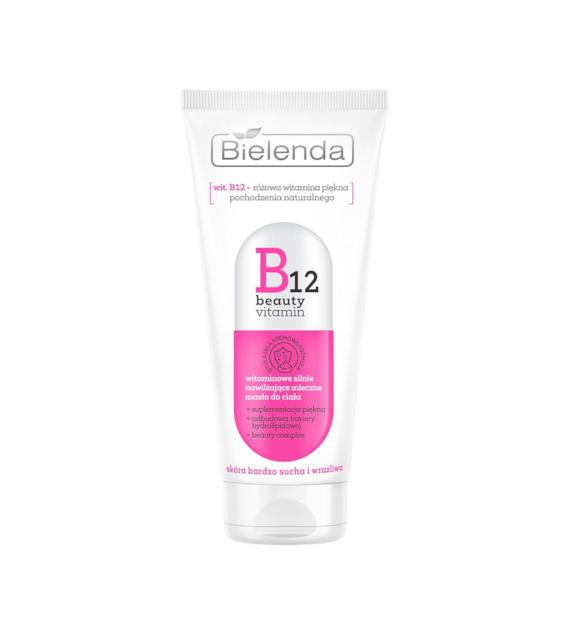 B12 BEAUTY VITAMIN Witaminowe silnie nawilżające mleczne masło do ciała, 200 ml
