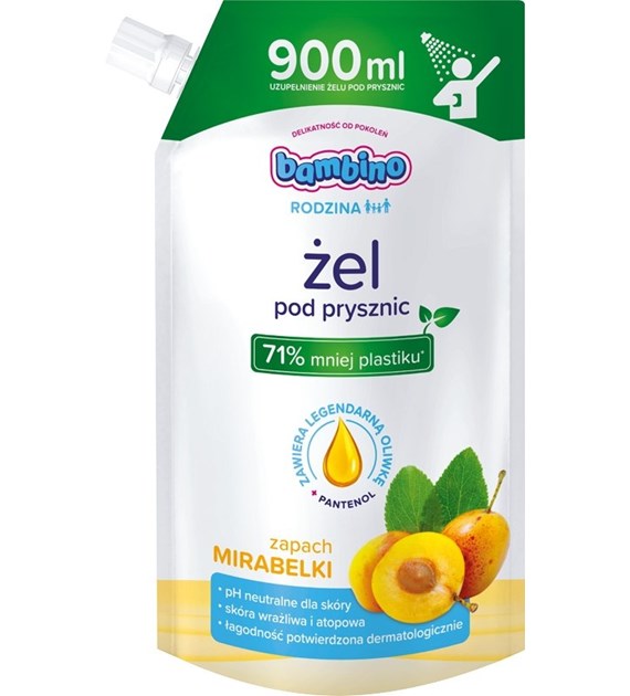 BAMBINO - RODZINA ŻEL POD PRYSZNIC 900ML MIRABELKA