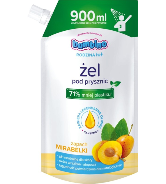 BAMBINO - RODZINA ŻEL POD PRYSZNIC 900ML MIRABELKA