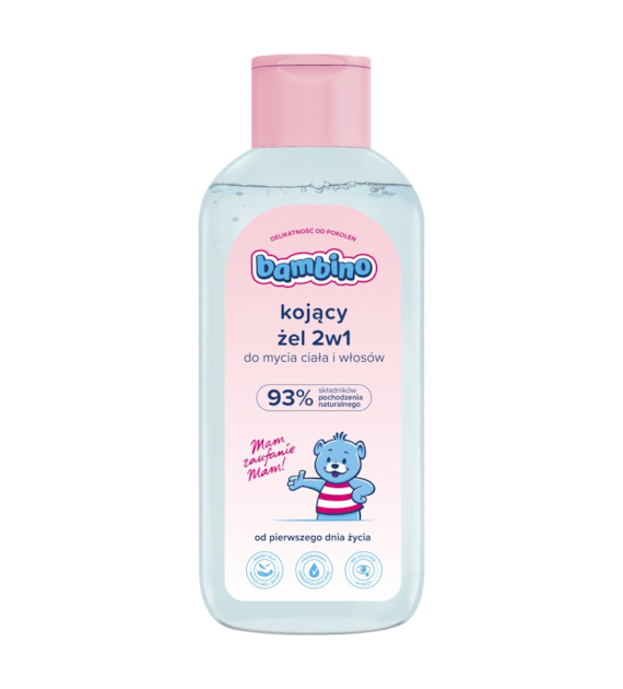 BAMBINO - ŻEL DO MYCIA CIAŁA I WŁOSÓW 400ML 2W1 KOJĄCY OD PIERWSZEGO DNIA ŻYCIA
