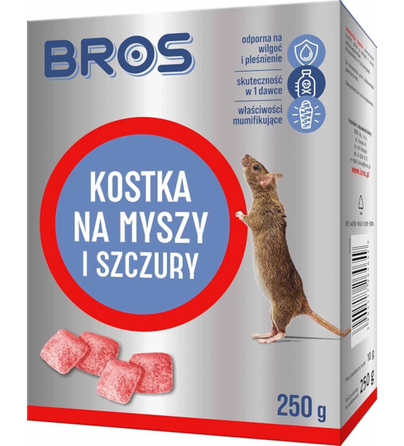 BROS KOSTKI NA MYSZY I SZCZURY 250G