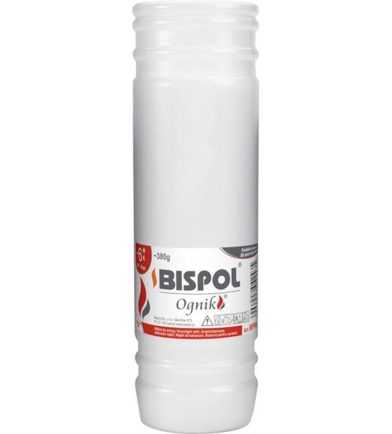 BISPOL OGNIK Wkład do zniczy parafinowy  WP6N 144h, 1 szt