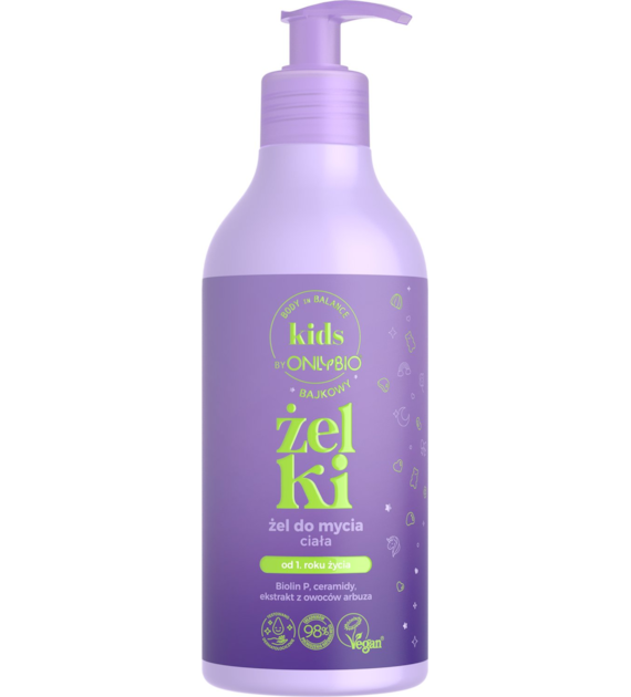 Onlybio Body in Balance Kids by ONLYBIO Żelki, bajkowy żel do mycia ciała 400 ml