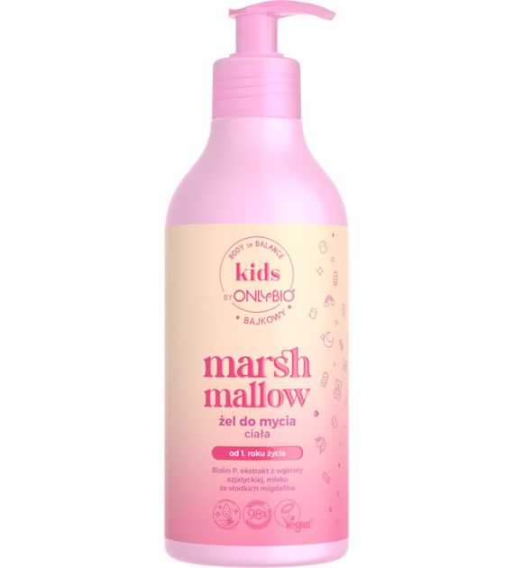 Onlybio Body in Balance Kids by ONLYBIO Marshmallow, bajkowy żel do mycia ciała 400 ml