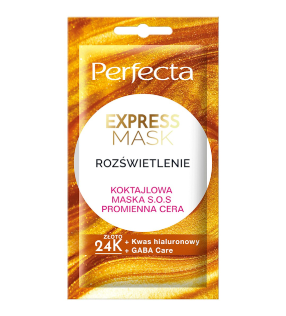 PERFECTA BEAUTY EXPRESS MASK MASECZKA DO TWARZY 8ML ROZŚWIETLENIE KOKTAJLOWA S.O.O. PROMIENNA CERA