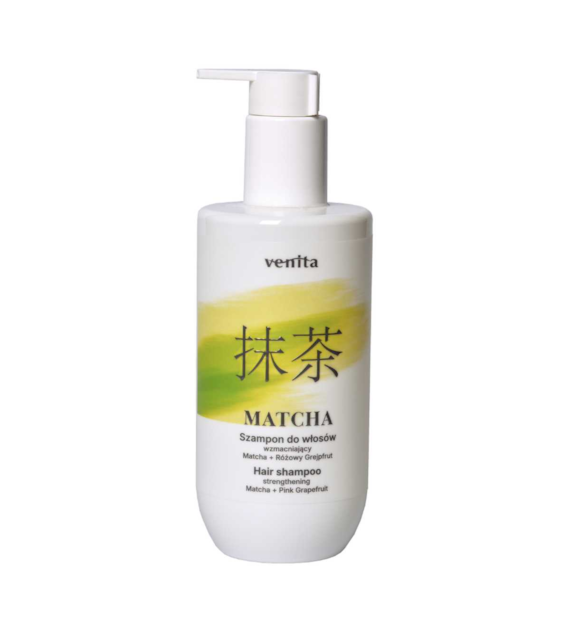 VENITA Matcha Szampon do włosów wzmacniający Matcha i Różowy Grejpfrut 300 ml