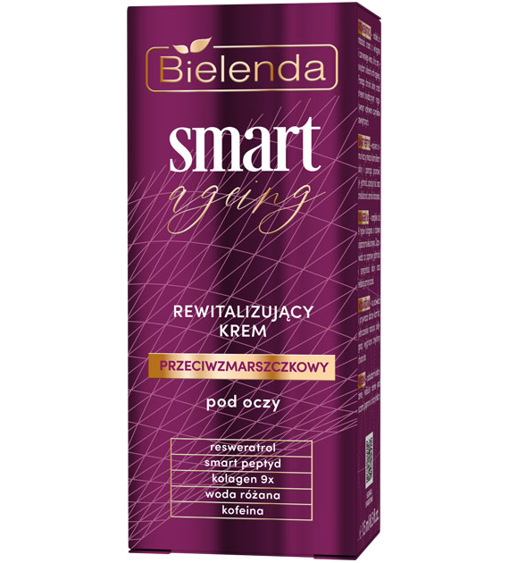 BIELENDA - SMART AGEING Przeciwzmarszczkowy krem rewitalizujący pod oczy, 15 ml
