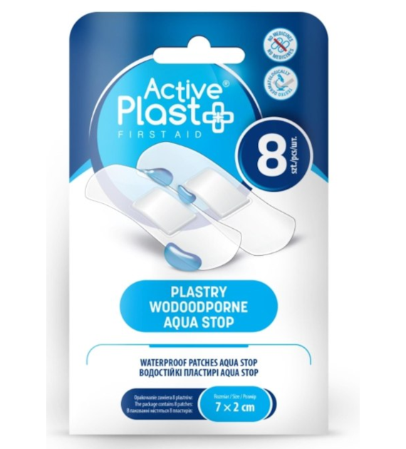 ACTIVE PLAST PLASTRY OPATRUNKOWE AQUA STOP 8 SZT.